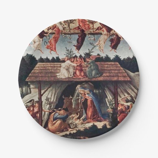 Het kinderboek van kerstfeestelijke papieren papieren bordje (Voorkant)