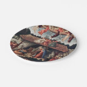 Het kinderboek van kerstfeestelijke papieren papieren bordje (Gekanteld)