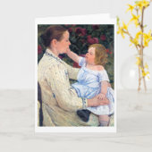 Het kinderkazerne, Mary Cassatt Kaart (Gele Bloem)