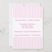 Het kindervervoer is een meisje roze Baby shower Kaart (Achterkant)