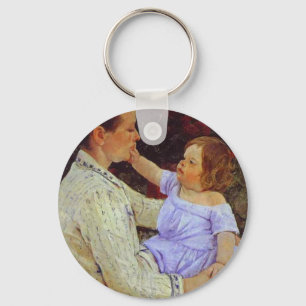 Het Kind's kazerne. c. 1890, Mary Cassatt Sleutelhanger