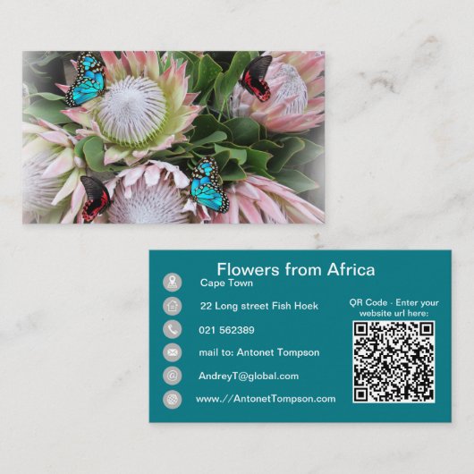 Het King Protea-Visitekaartje Visitekaartje (Voorkant / Achterkant)