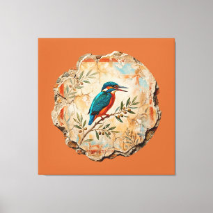 Het Kingfisher Fragment: Pompei's Azuurblauwe Bood Canvas Afdruk