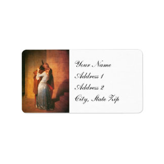 Het Kiss Adreslabel van Francesco Hayez Etiket