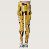 Het Kiss-patroon van Gustav Klimt, Art Nouveau Leggings (Voorkant)