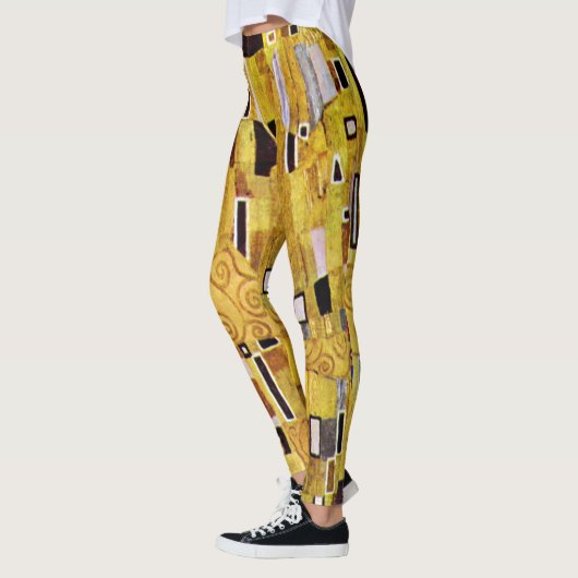 Het Kiss-patroon van Gustav Klimt, Art Nouveau Leggings (Links)