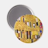 Het Kiss-patroon van Gustav Klimt, Art Nouveau Magneet (Voorkant / Achterkant)