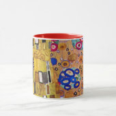 Het Kiss-patroon van Gustav Klimt, Art Nouveau Mok (Midden)