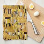 Het Kiss-patroon van Gustav Klimt, Art Nouveau Theedoek (Quarter Fold)