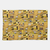 Het Kiss-patroon van Gustav Klimt, Art Nouveau Theedoek (Horizontaal)