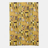 Het Kiss-patroon van Gustav Klimt, Art Nouveau Theedoek (Verticaal)