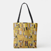 Het Kiss-patroon van Gustav Klimt, Art Nouveau Tote Bag (Achterkant)