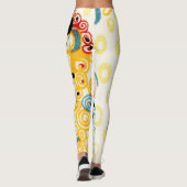 Het Kiss-textielpatroon van Gustav Klimt Leggings (Achterkant)