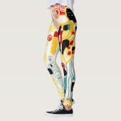 Het Kiss-textielpatroon van Gustav Klimt Leggings (Links)