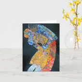 Het Kiss-Using Klimt's artwork Wenskaart Kaart (Gele Bloem)