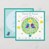 HET KISSEN IN EEN TREE uitnodiging (Voorkant / Achterkant)