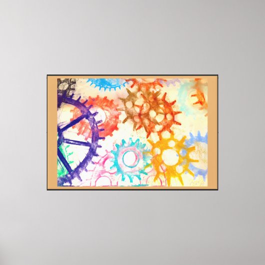 Het Klaarmaken van de Pastels Canvas Afdruk (Voorkant)