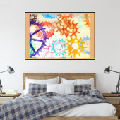 Het Klaarmaken van de Pastels Canvas Afdruk (Insitu (Slaapkamer))