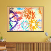 Het Klaarmaken van de Pastels Canvas Afdruk (Insitu (Woonkamer))