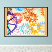 Het Klaarmaken van de Pastels Canvas Afdruk (Insitu (Houten vloer))