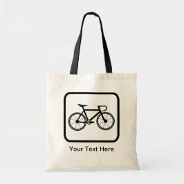 Het klantgerichte Logo van de Fietser Tote Bag
