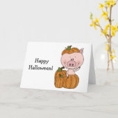 (Het klantgerichte) Varken van de pompoen Kaart (Gele Bloem)