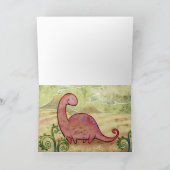 (Het klantgerichte) Wenskaart van Apatosaurus Kaart (Binnen)