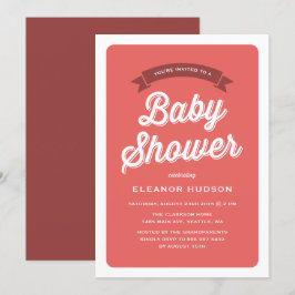 Het klassieke Baby shower van het Manuscript van d Kaart