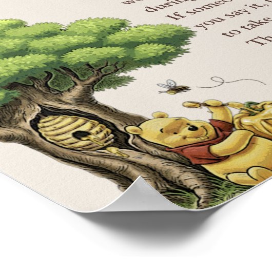 Het klassieke Beer "Don't Say Baby" Baby Poster (Hoek)