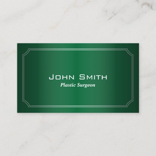 Het klassieke Groene Plastic Visitekaartje van de (Voorkant)