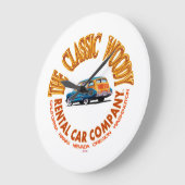 Het klassieke houtachtige autoverhuurbedrijf Logo Grote Klok (Hoek)