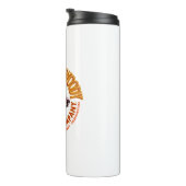 Het klassieke houtachtige autoverhuurbedrijf Logo  Thermosbeker (Geroteerd rechts)