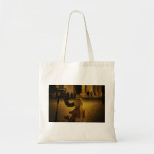 Het klassieke instrument van de harp tote bag