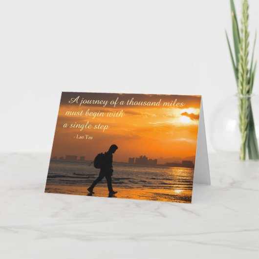 Het klassieke Lao Citaat van de Reis Tzu Kaart (Voorkant)