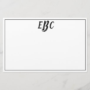 Het klassieke Moderne Zwart-witte Briefpapier van