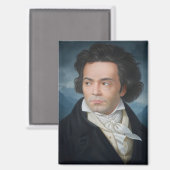 Het klassieke portret van Beethoven Magneet (Voorkant / Achterkant)
