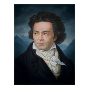 Het klassieke portret van Beethoven Perfect Poster