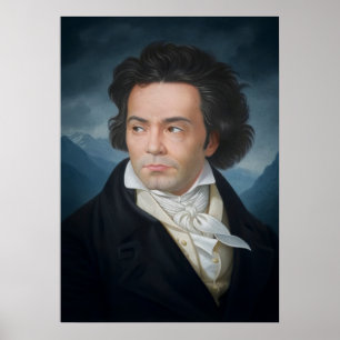 Het klassieke portret van Beethoven Poster
