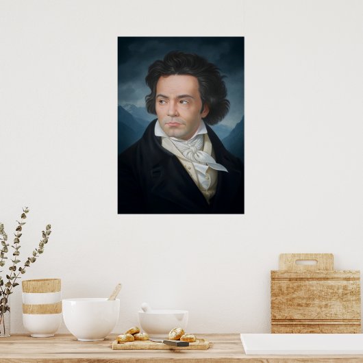 Het klassieke portret van Beethoven Poster (Keuken)