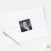 Het klassieke portret van Beethoven Vierkante Sticker (Envelop)