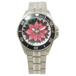 Het KLASSIEKE RODE Horloge van POINSETTIA