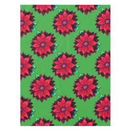 Het KLASSIEKE RODE Ontwerp van POINSETTIA Tafelkleed