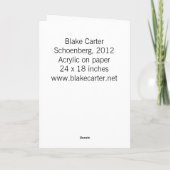 Het klassieke Wenskaart van de Muziek - Schoenberg Kaart (Achterkant)