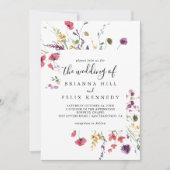 Het klassieke wilde kleurrijke Floral-huwelijk van Kaart (Voorkant)