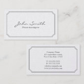 Het klassieke Witte Visitekaartje van de (Voorkant / Achterkant)