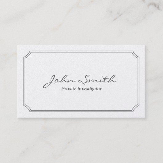 Het klassieke Witte Visitekaartje van de (Voorkant)