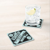 Het  Klassieke Zwarte van het huwelijk sparen de D Kartonnen Onderzetters (Insitu)