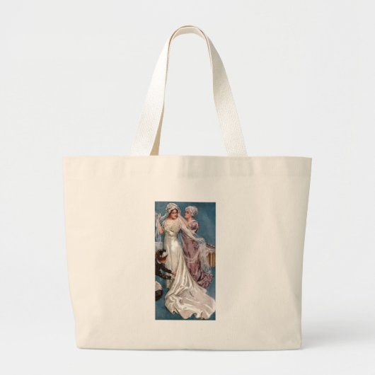 Het kleden van de bride grote tote bag (Voorkant)
