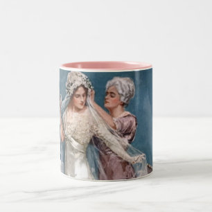 Het kleden van de bride tweekleurige koffiemok