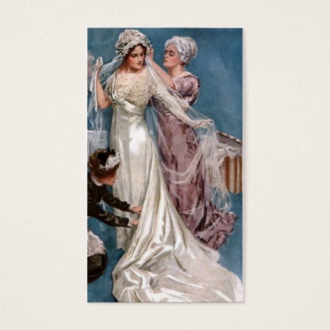 Het kleden van de bride visitekaartje (Voorkant)